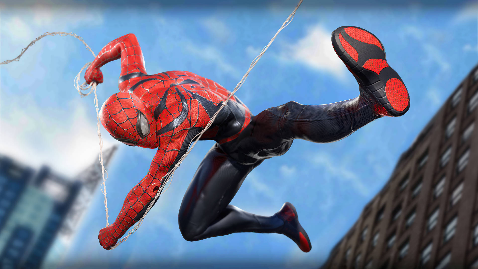 Spider-man Swinging 4k Marvel Iphone Background
