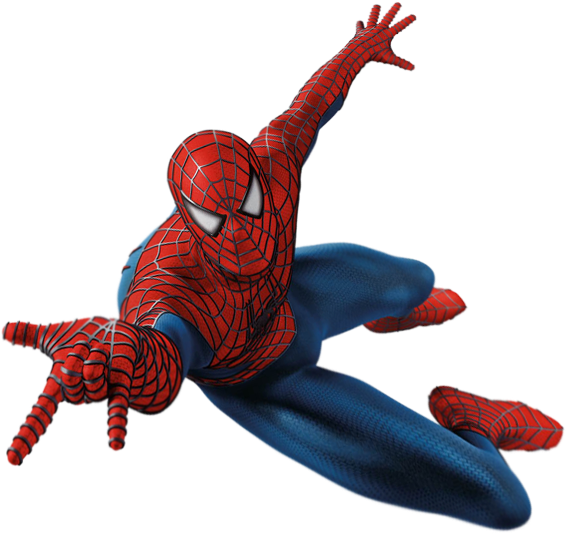 Spider Man Swinging Action Pose PNG