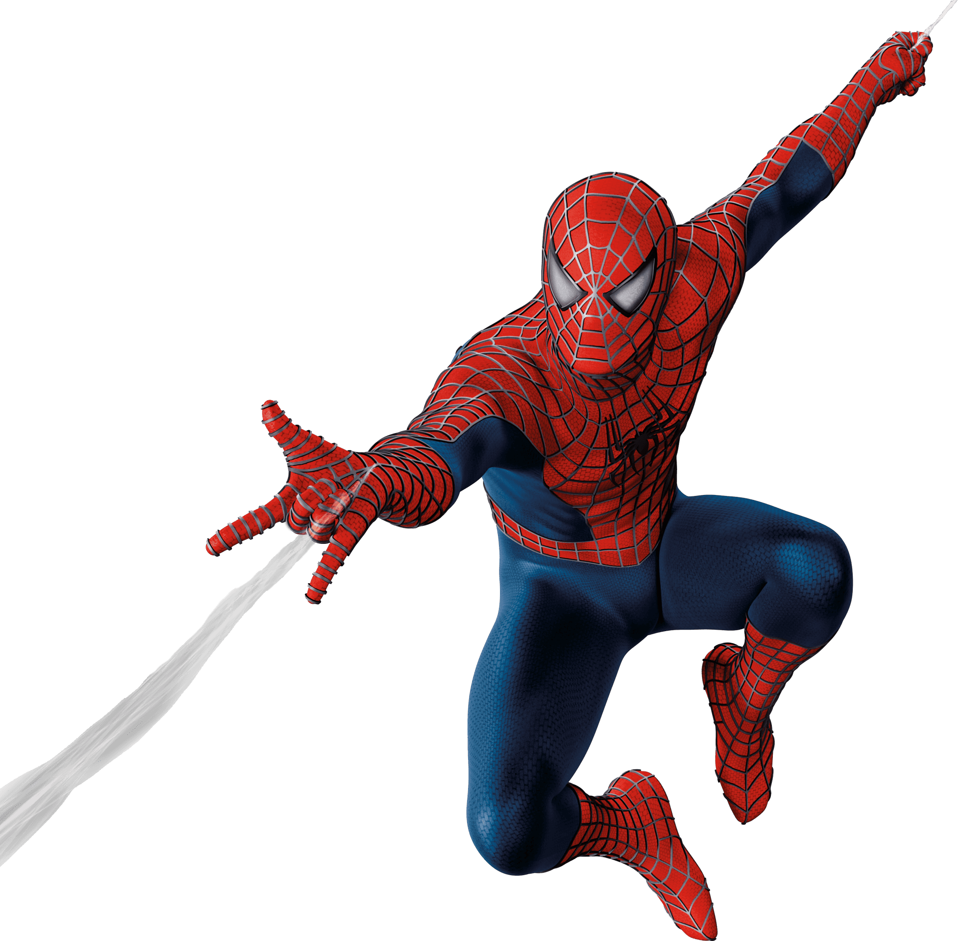 Spider Man Swinging Action Pose PNG