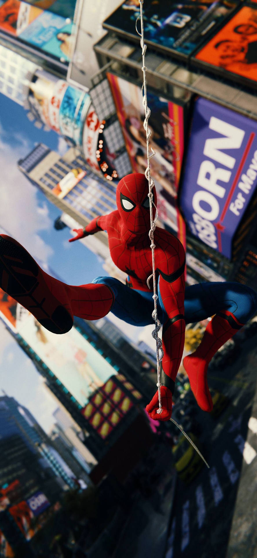Spider-man Swinging Superhero Iphone