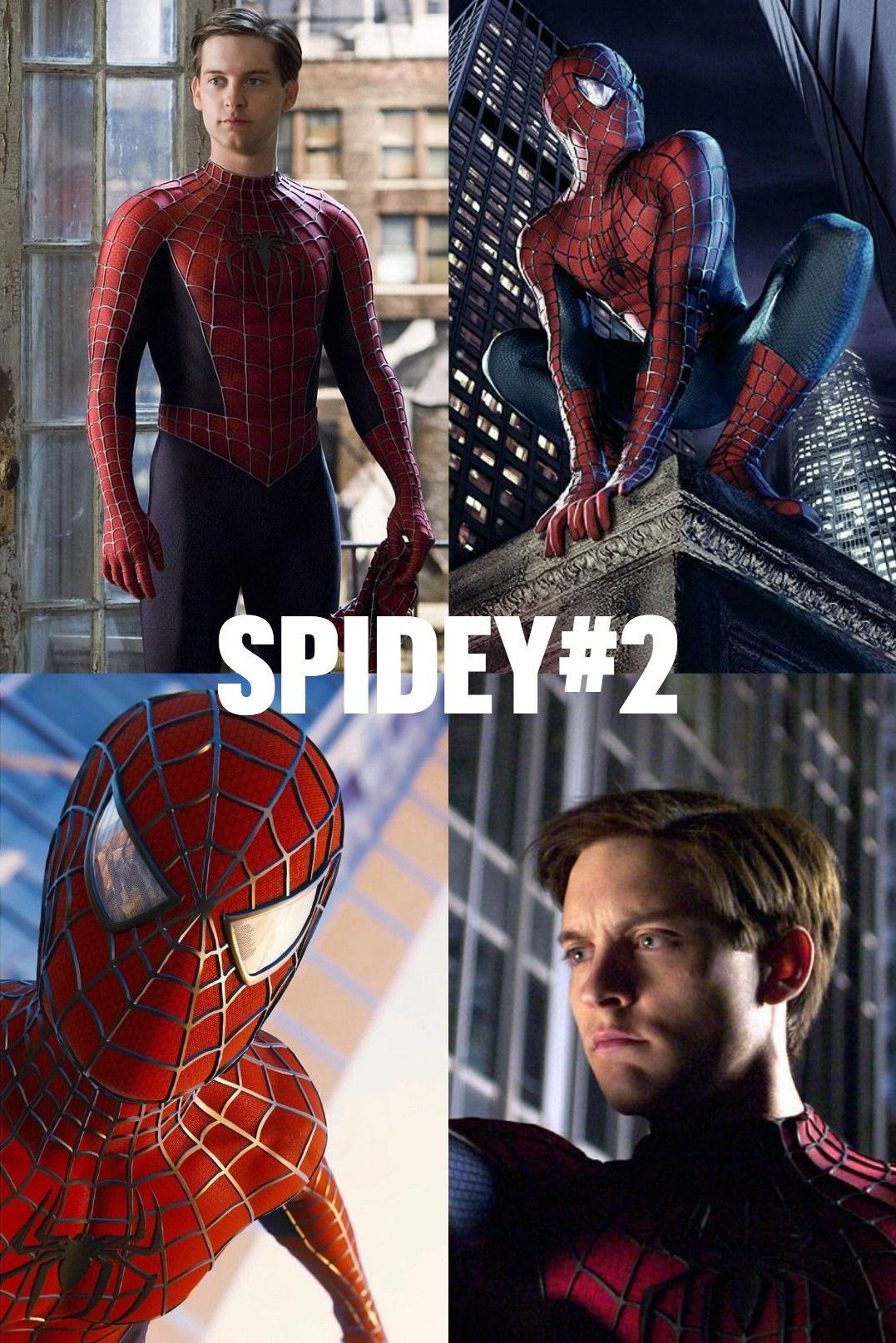 Spider-mand Tobey Maguire Collage Tegneværk Wallpaper