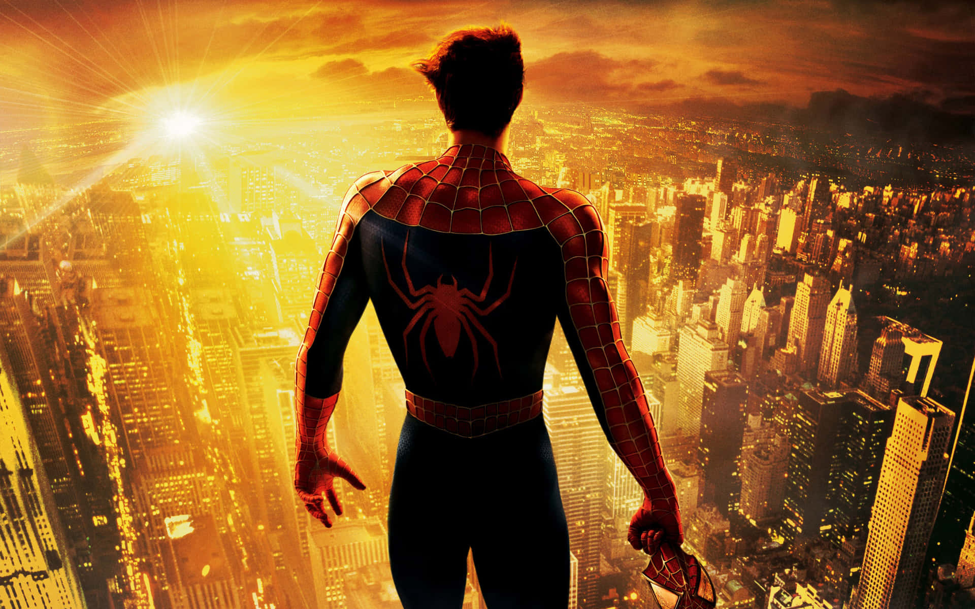 Marvelsspider-man-trilogi - Följ Med Peter Parker I Hans Episka Kamp Mot Det Onda. Wallpaper
