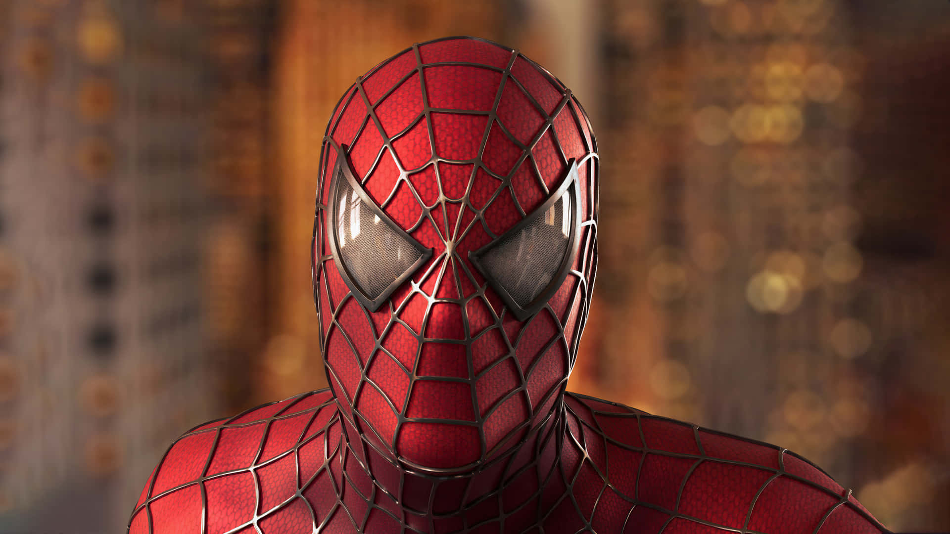 Spider Man Trilogy Close Up Mask Wallpaper