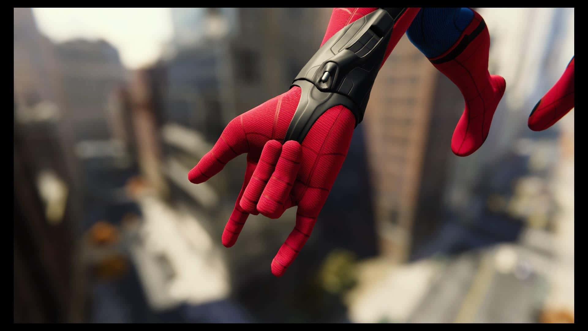 Spider-Man Web Shooter in Action Wallpaper