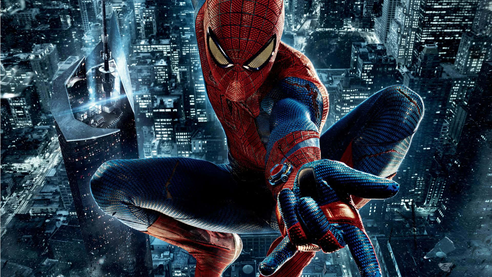 Spider-Man Showcasing his Web-Shooter Wallpaper