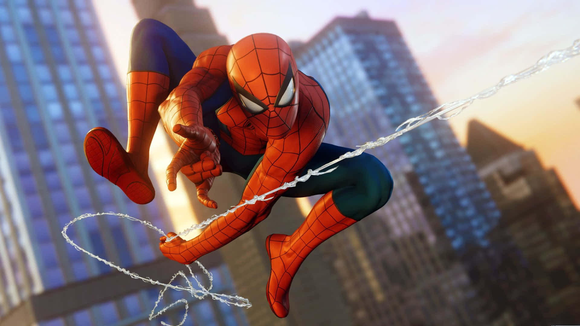 Download Spider-Man in Action - Thrilling Web-Slinging Adventure Wallpaper  Wallpapers.com