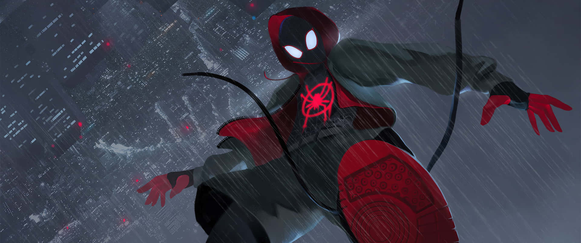 Spider-Man Swinging Through New York City Wallpaper