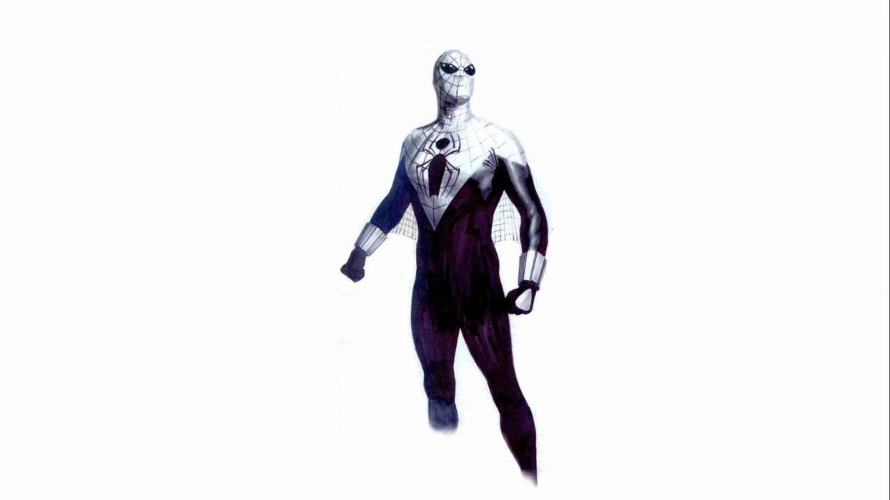 Spider Man White Suit Standing Wallpaper