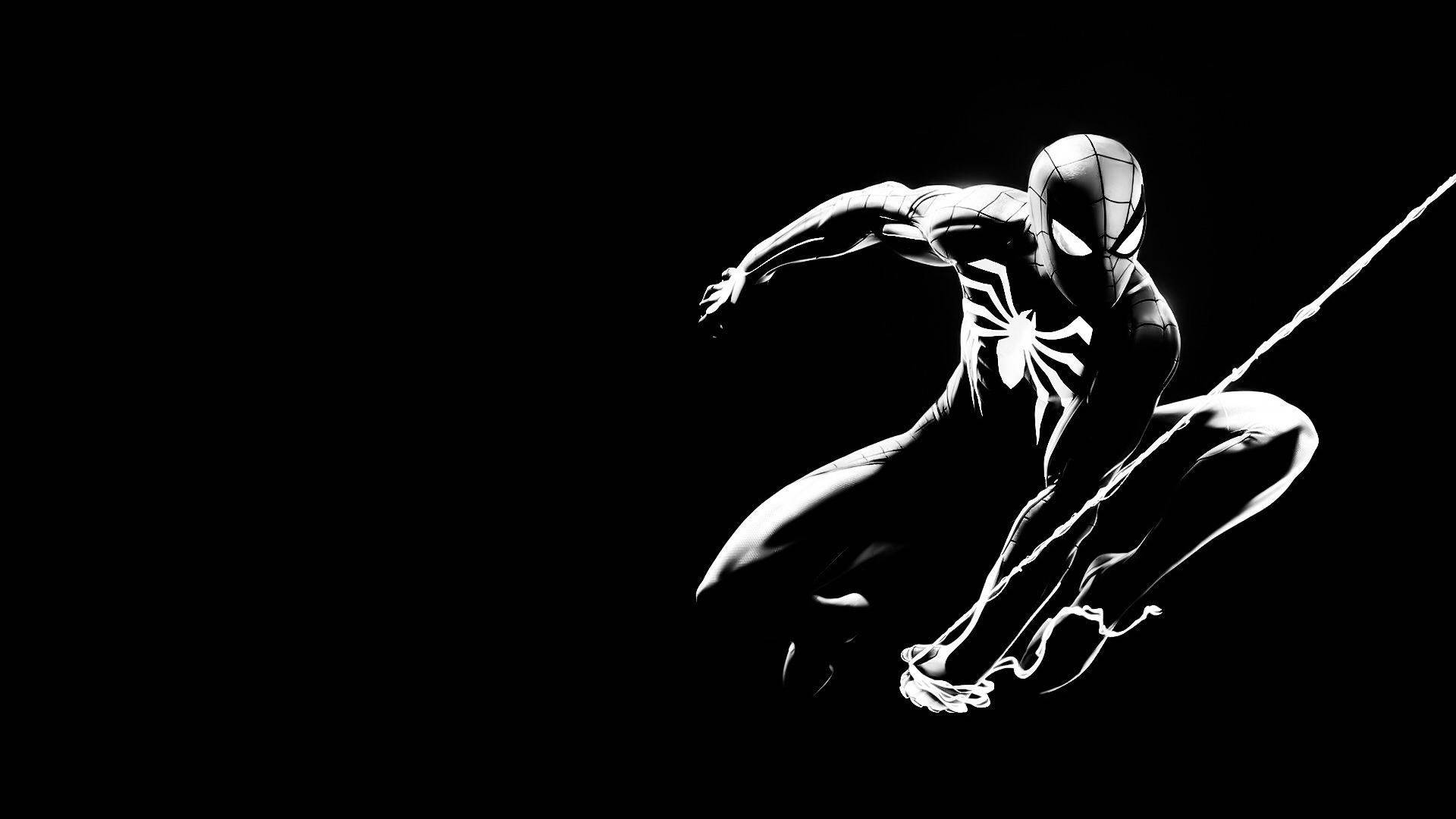 Spider Man White Shadow Wallpaper