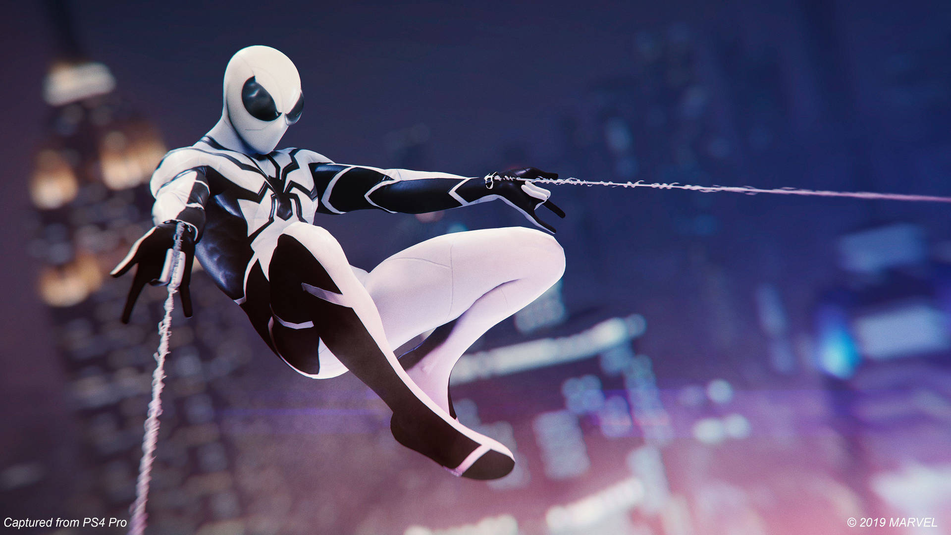 Spider Man White Web Coming Out Wallpaper