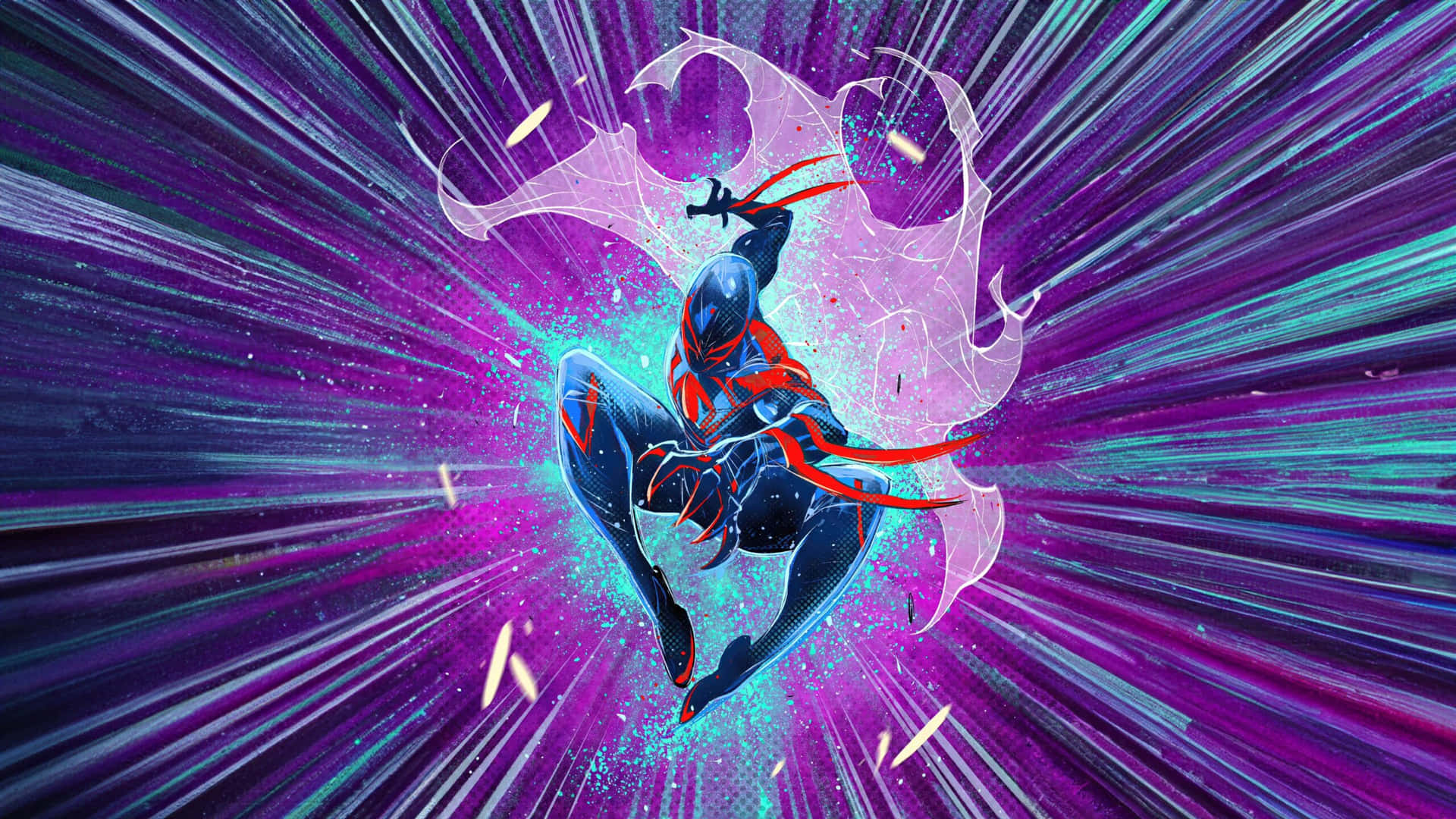 Spider Man2099 Space Time Vortex Wallpaper