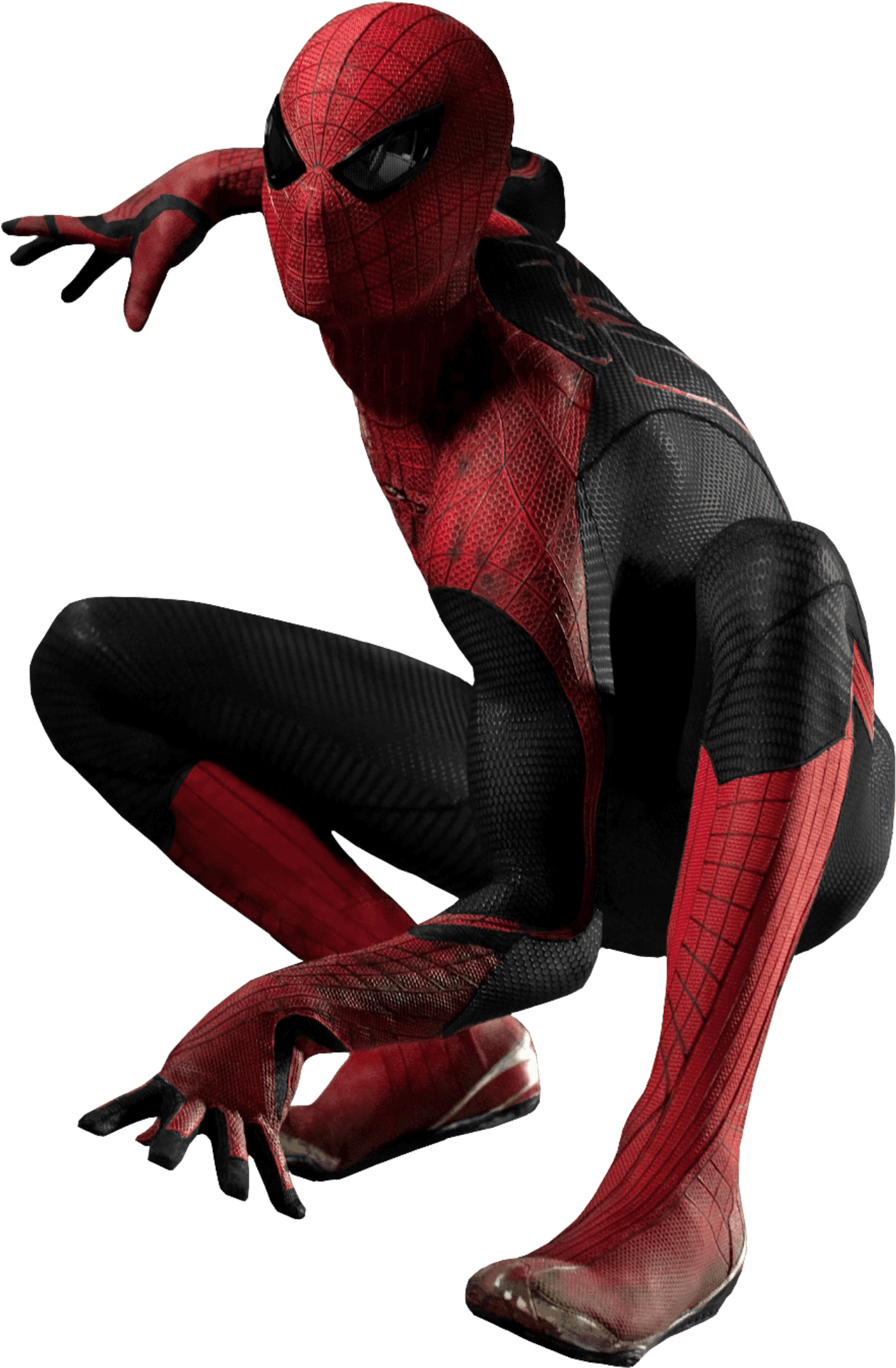 Spider Man_ Crouching_ Pose PNG