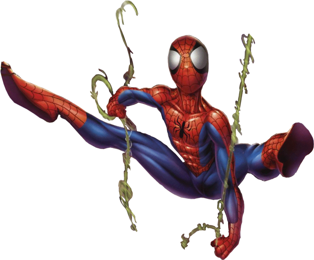 Spider Man_ Swinging_ Action PNG