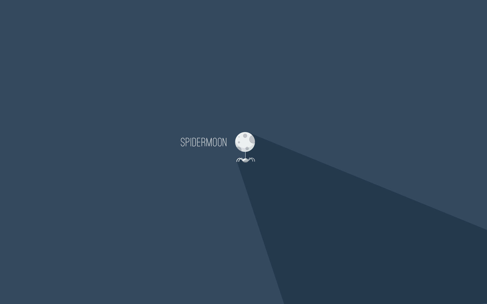 Spider on the Moon in a Minimalist Style Wallpaper
