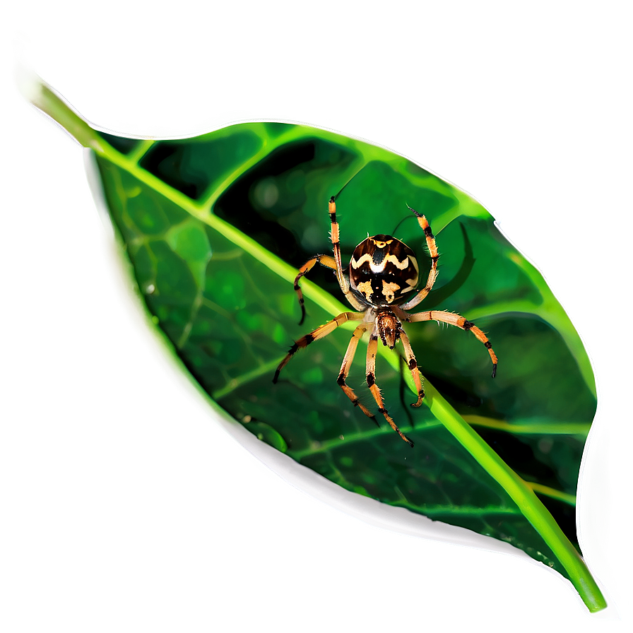 Download Spider On Leaf Png 05042024 | Wallpapers.com