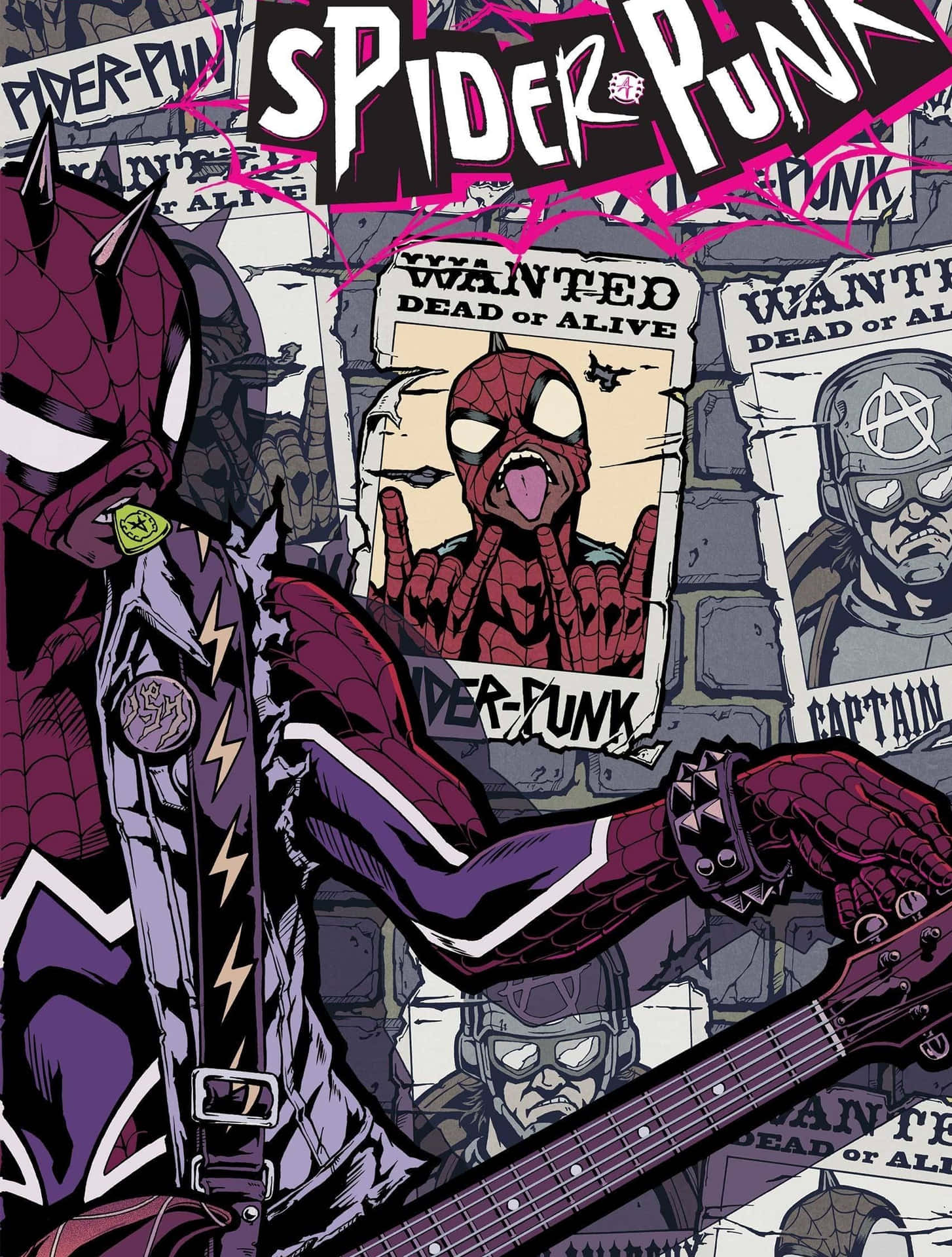 Spider Punk Rock Vibes Wallpaper