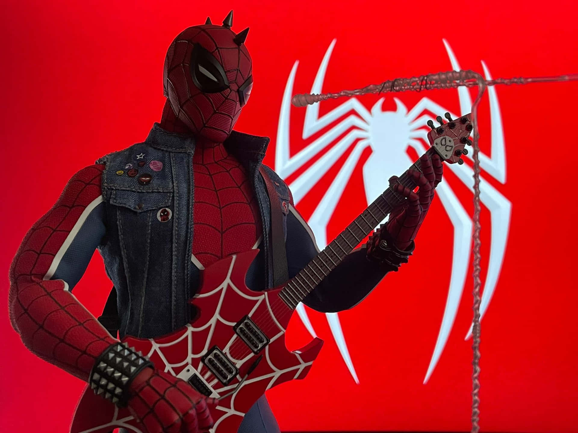 Spider Punk Rocking Out.jpg Wallpaper