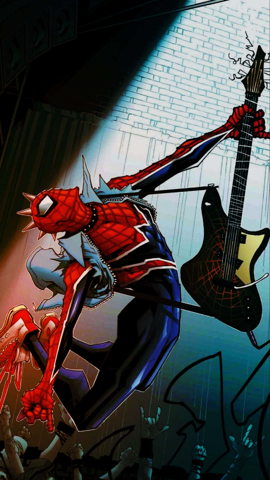 Spider Punk_ Rocking_ Out Wallpaper