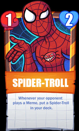 Spider Troll Meme Card PNG