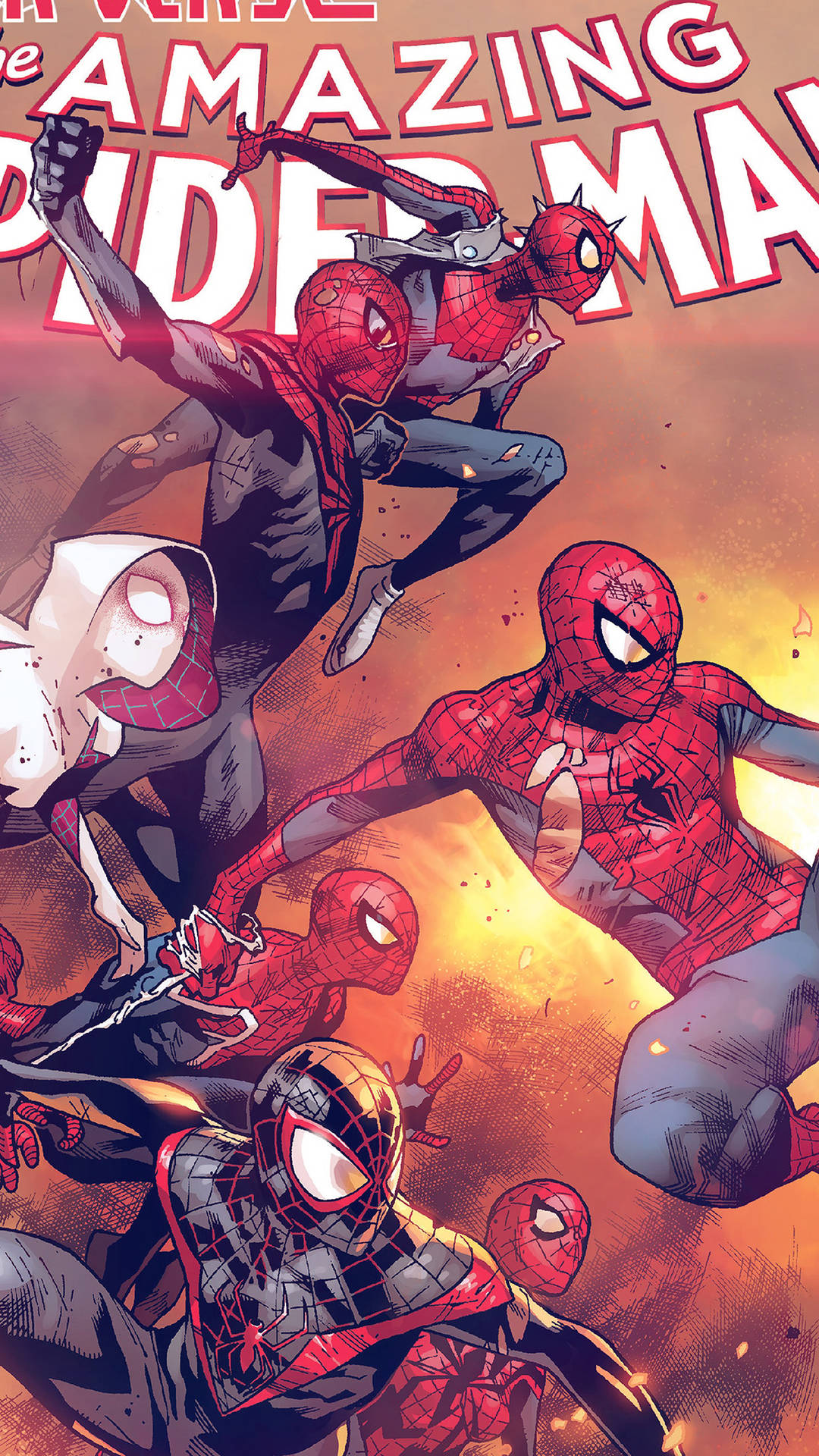 Spider-verse Art Marvel Iphone X Wallpaper