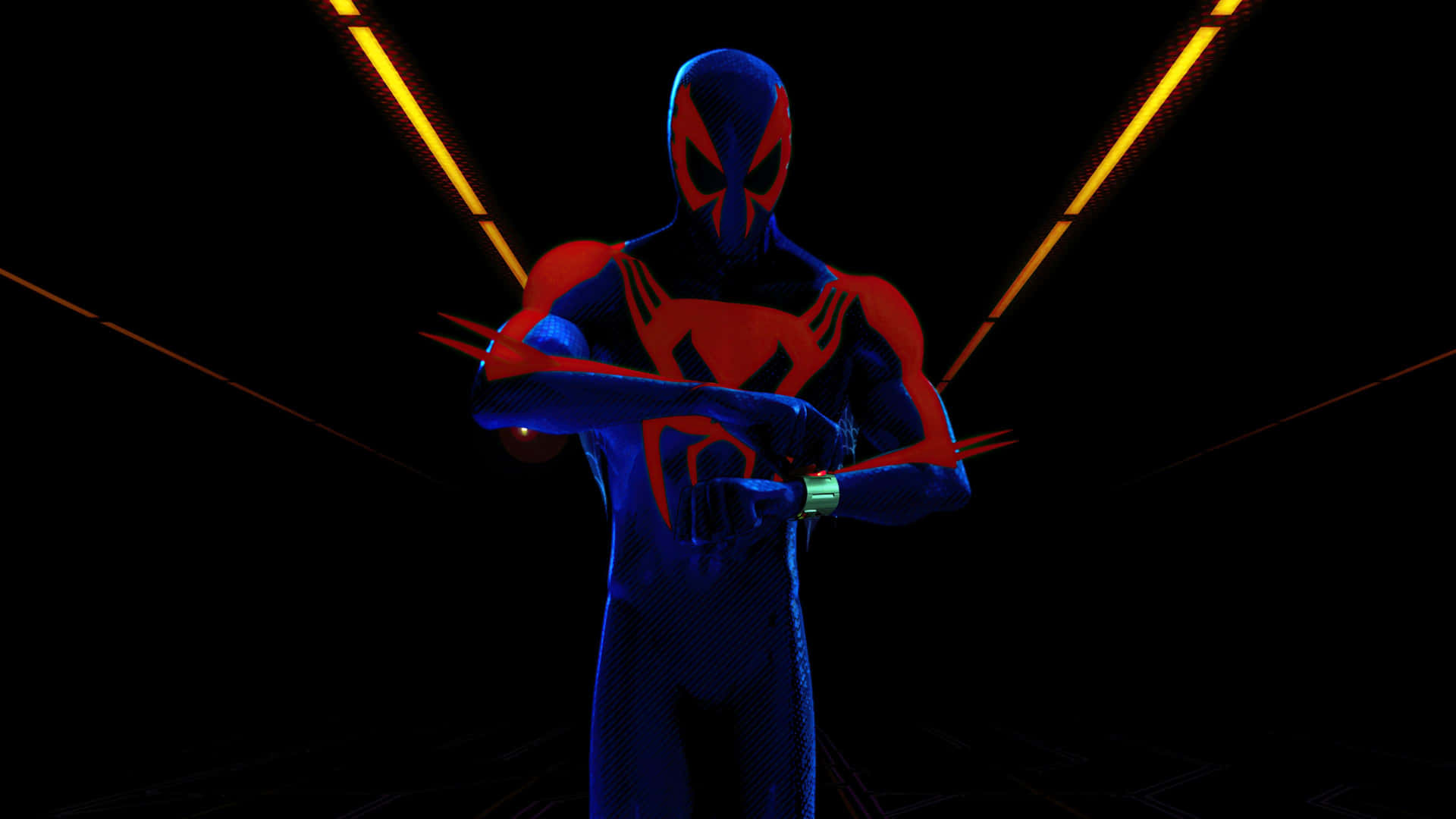 Spider Verse Character Pose Wallpaper