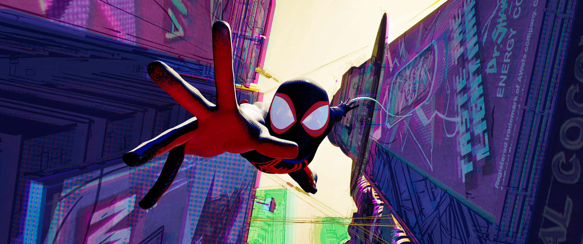 Spider Verse Miles Morales Swinging Wallpaper