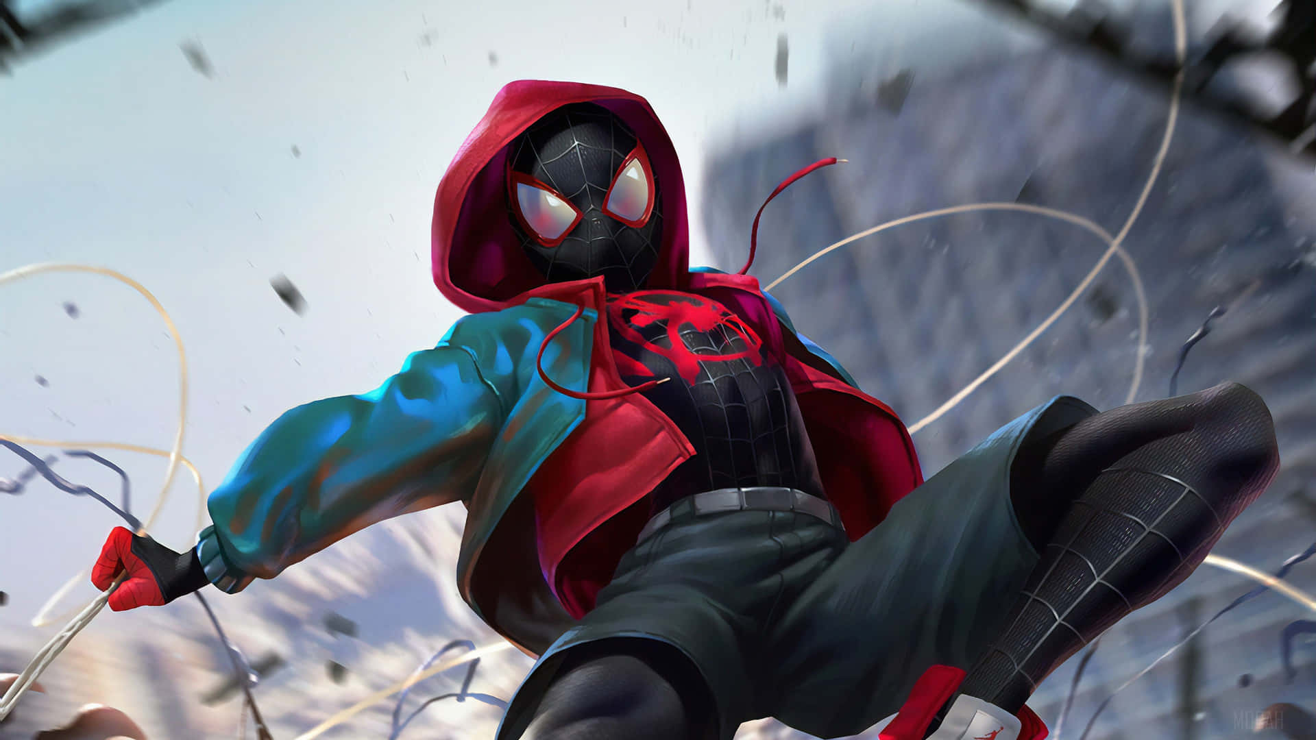 Pinturadel Spider-verse Spider Man Pfp. Fondo de pantalla