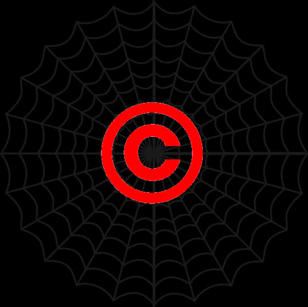 Spider Web Copyright Symbol PNG