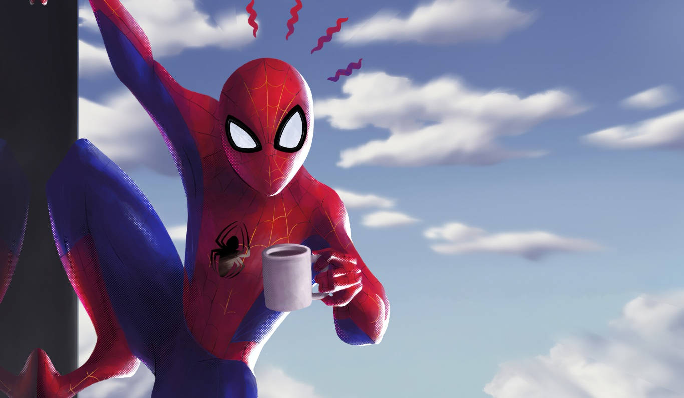Spidermanbalanceándose A Través De La Ciudad Fondo de pantalla