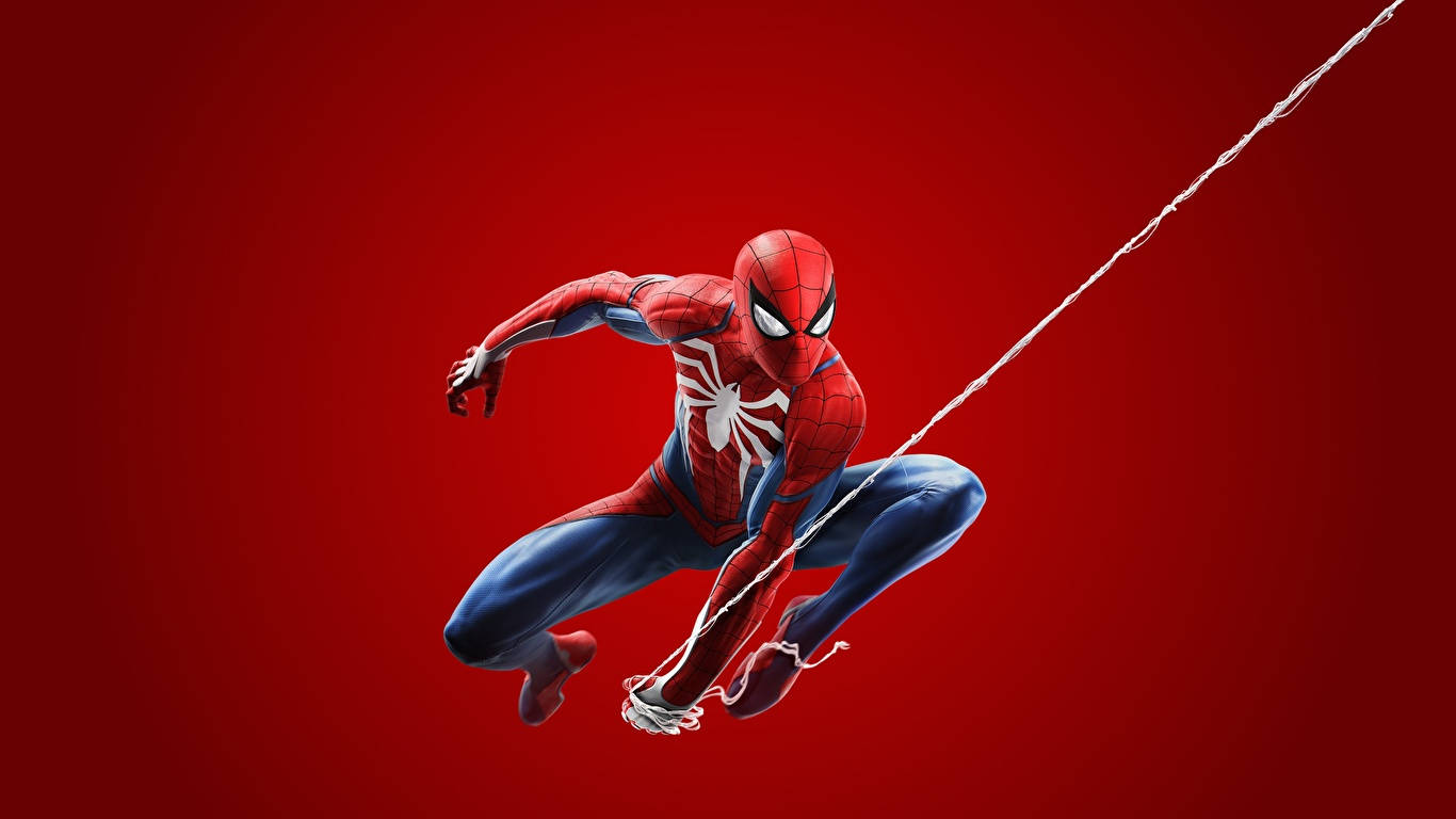 Spidermanpronto Per L'azione Sfondo