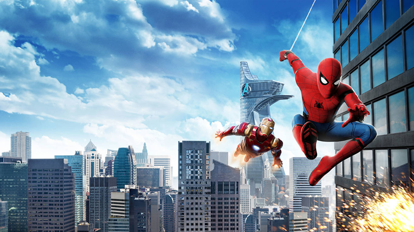 Spiellos: Ein Spiderman-hintergrundbild Bereit Zum Schwingen In Aktion Wallpaper