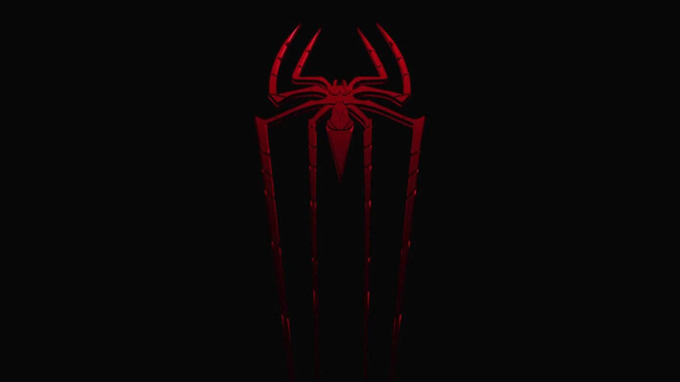 Download wallpaper 1366x768 red and black, spiderman, minimal, tablet,  laptop, 1366x768 hd background, 7733