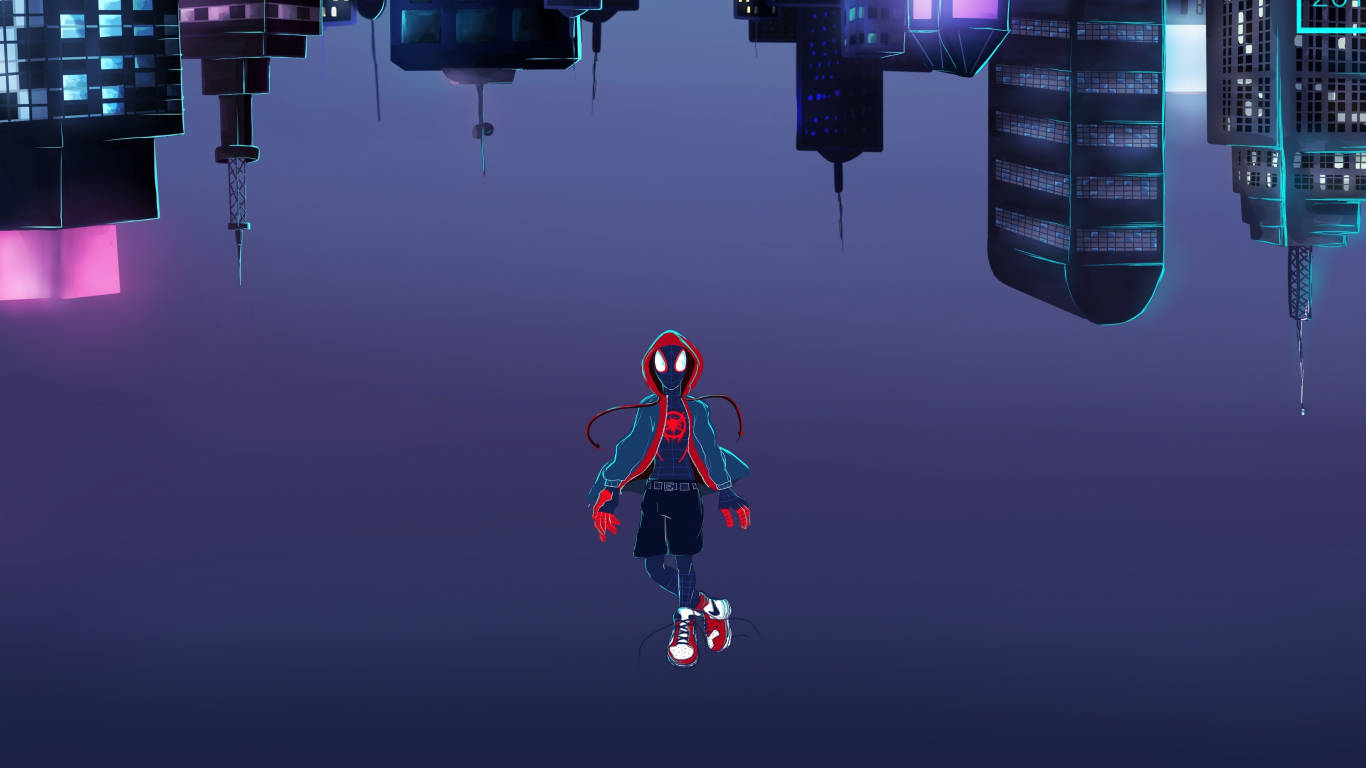 Spiderman: In Den Spinnenvers Hd-hintergrund Wallpaper