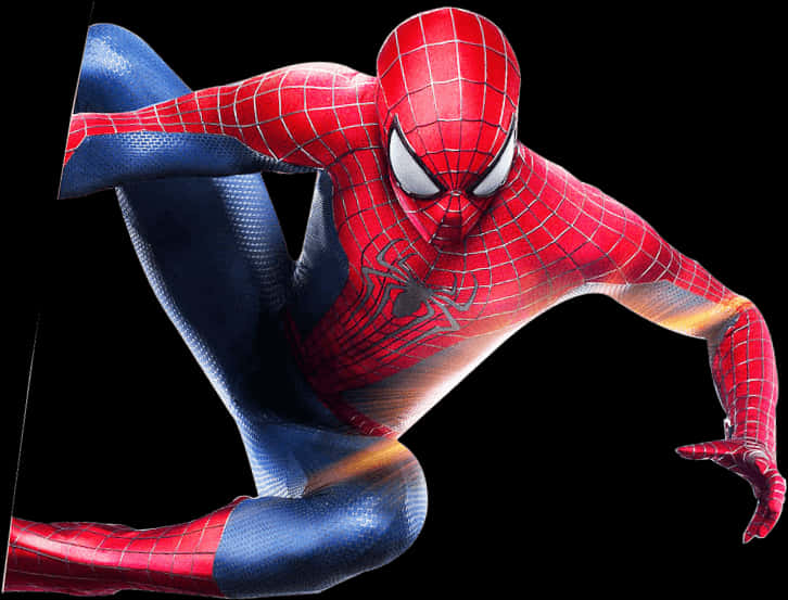 Spiderman Action Pose Clipart PNG