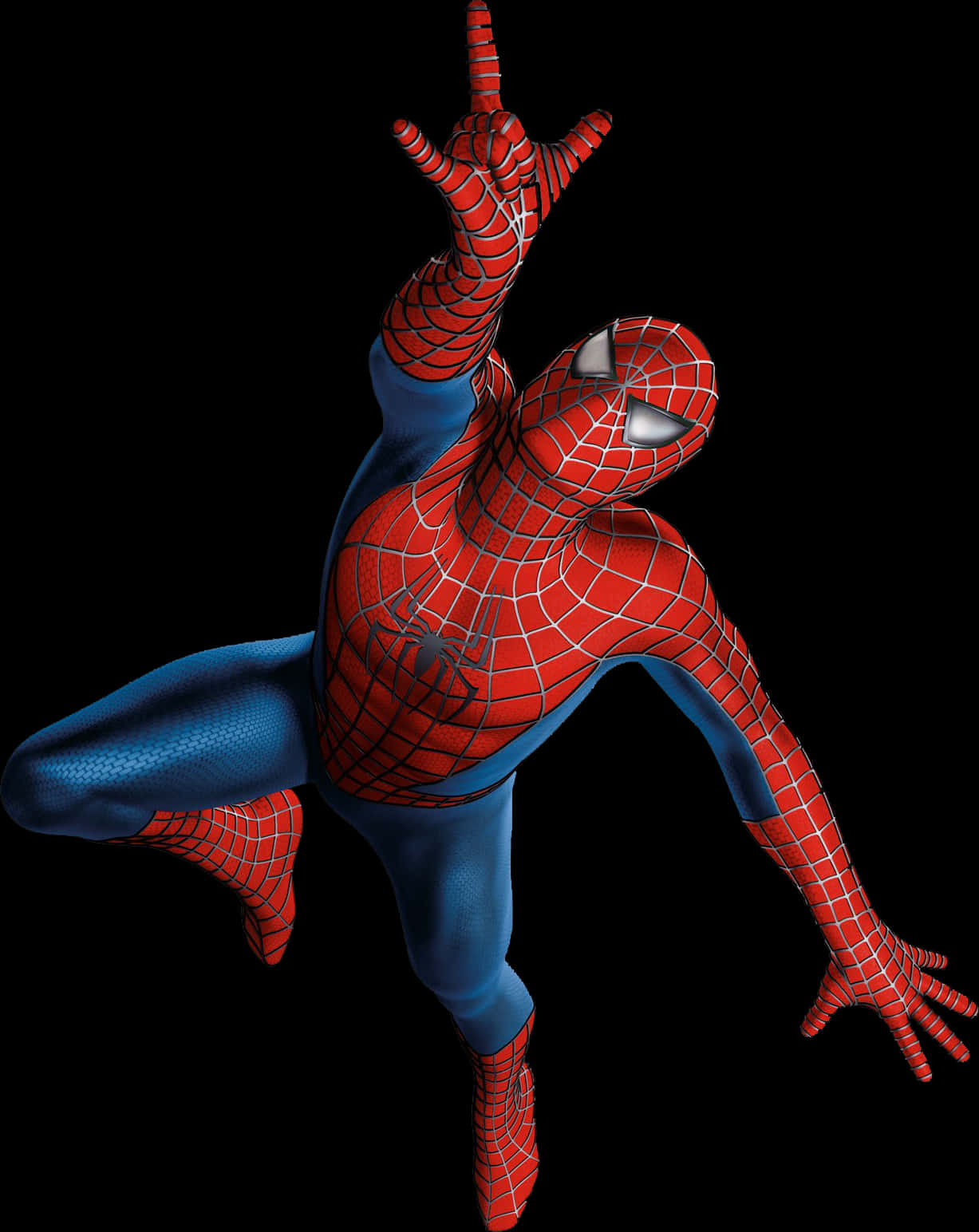 Spiderman Action Pose Clipart PNG