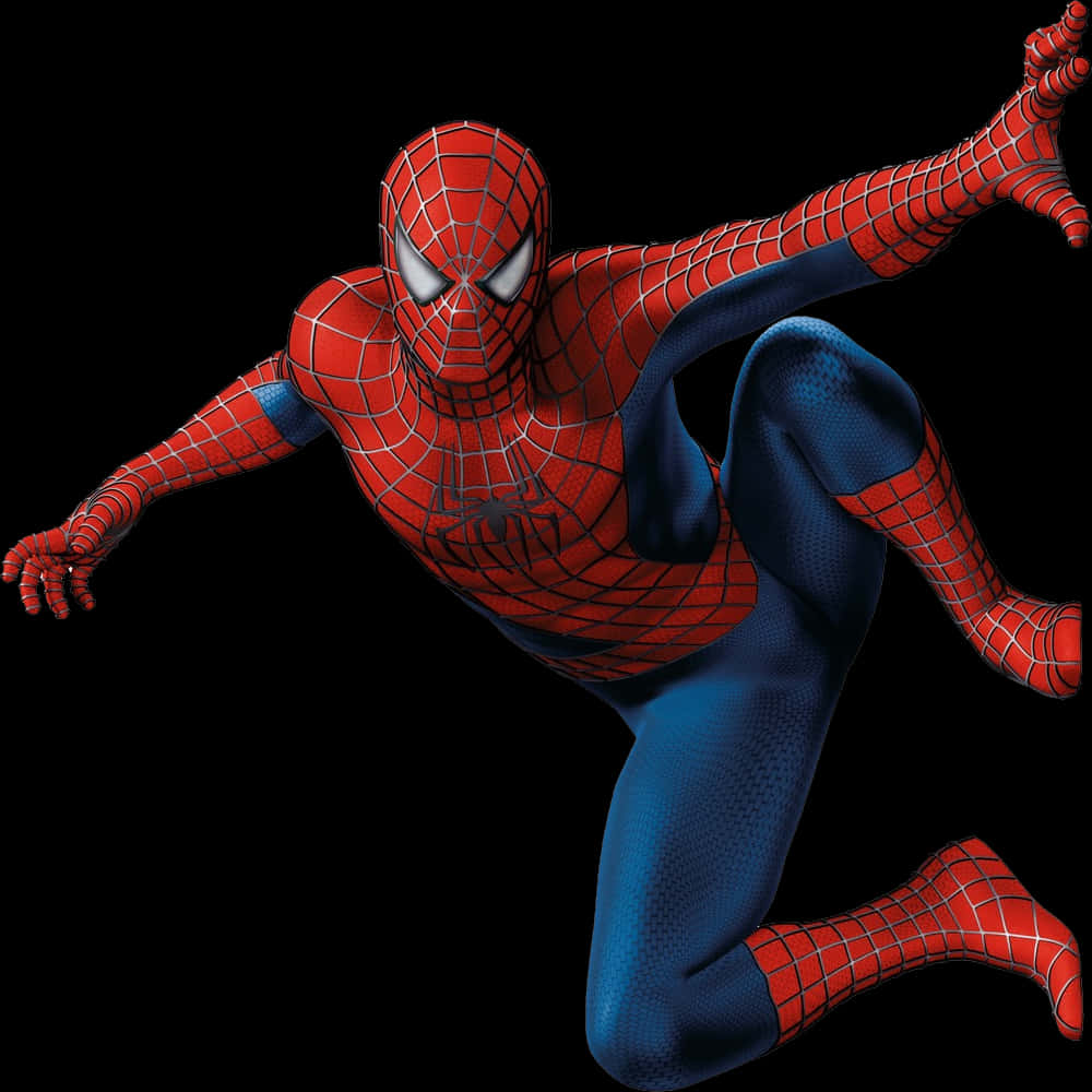 Spiderman Action Pose PNG