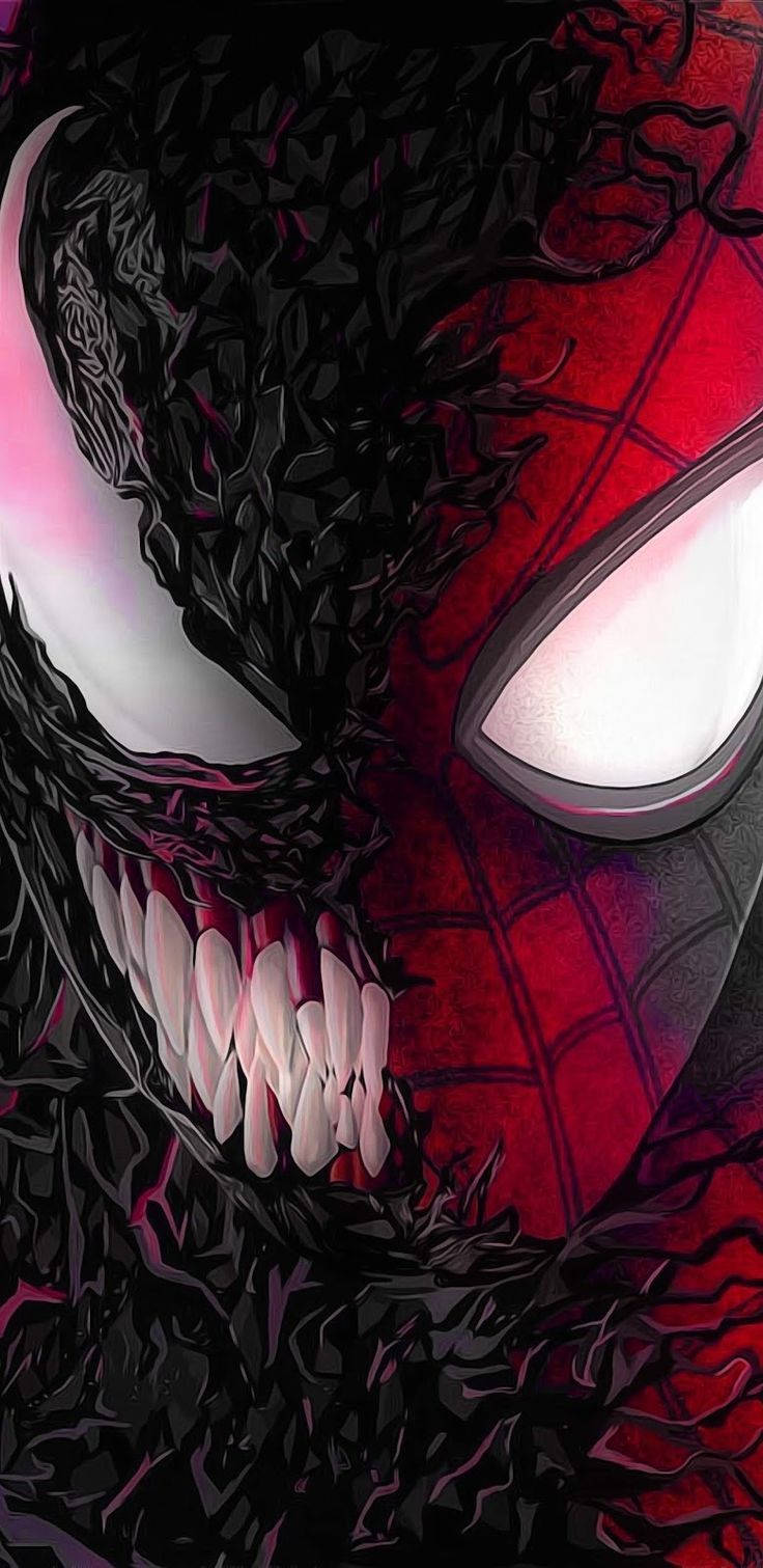Spider-Man and Venom Faceoff Wallpaper