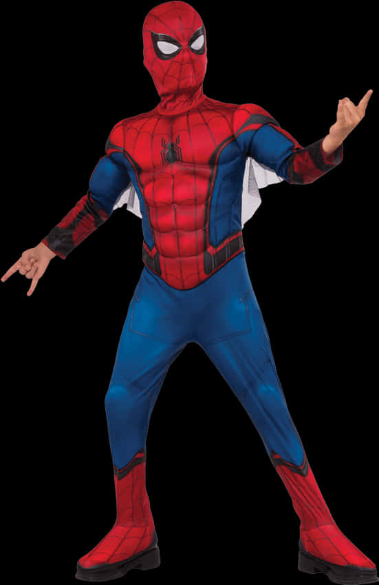 Spiderman Costume Pose PNG
