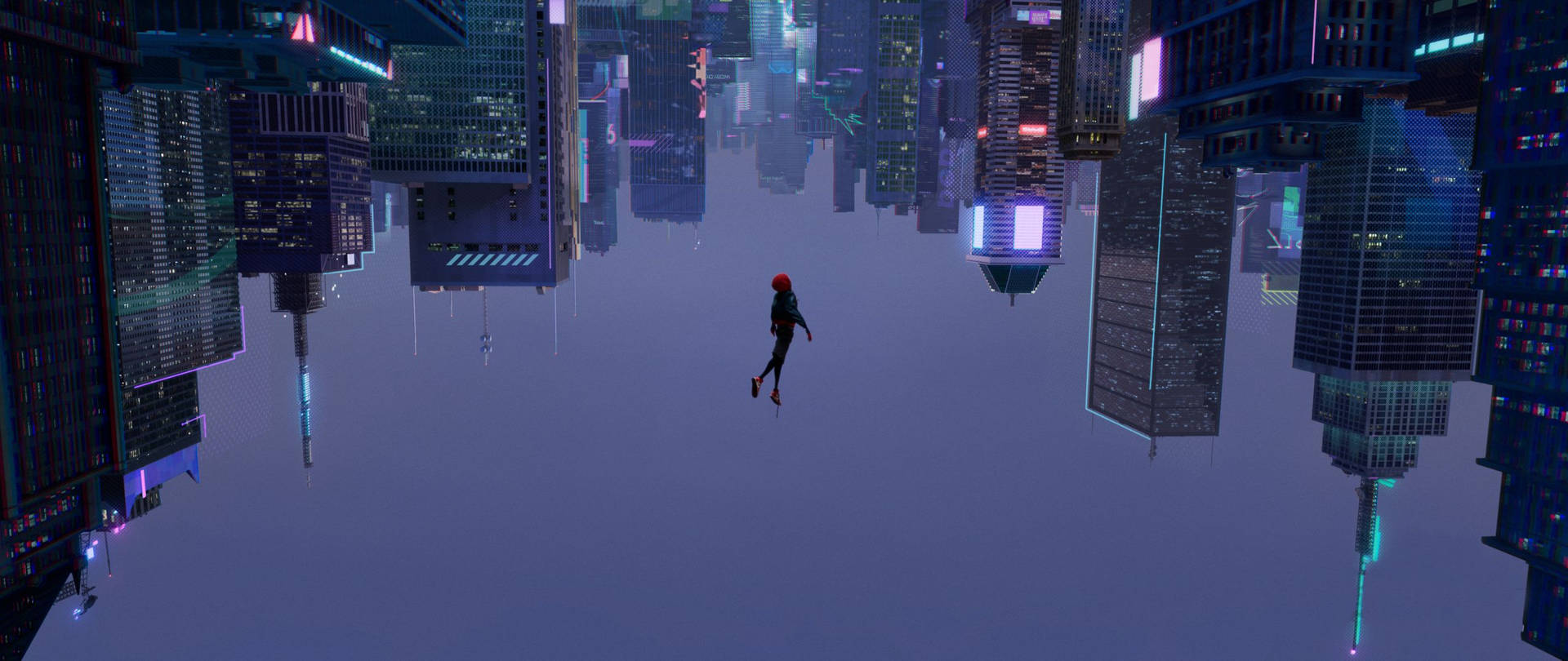 Spiderman freefalling into the abyss Wallpaper
