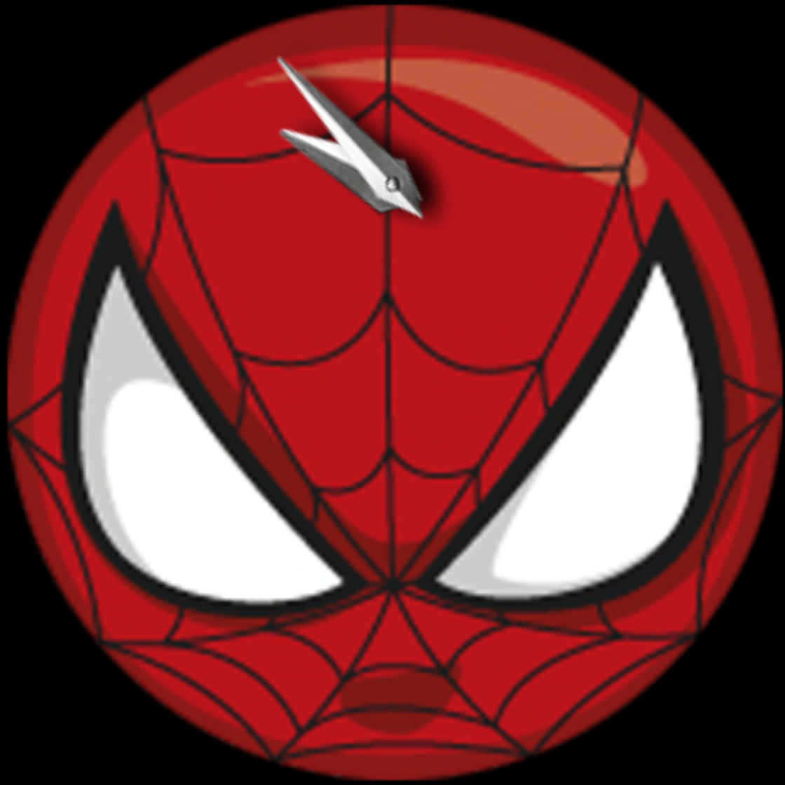 Spiderman Icon Clock Face PNG