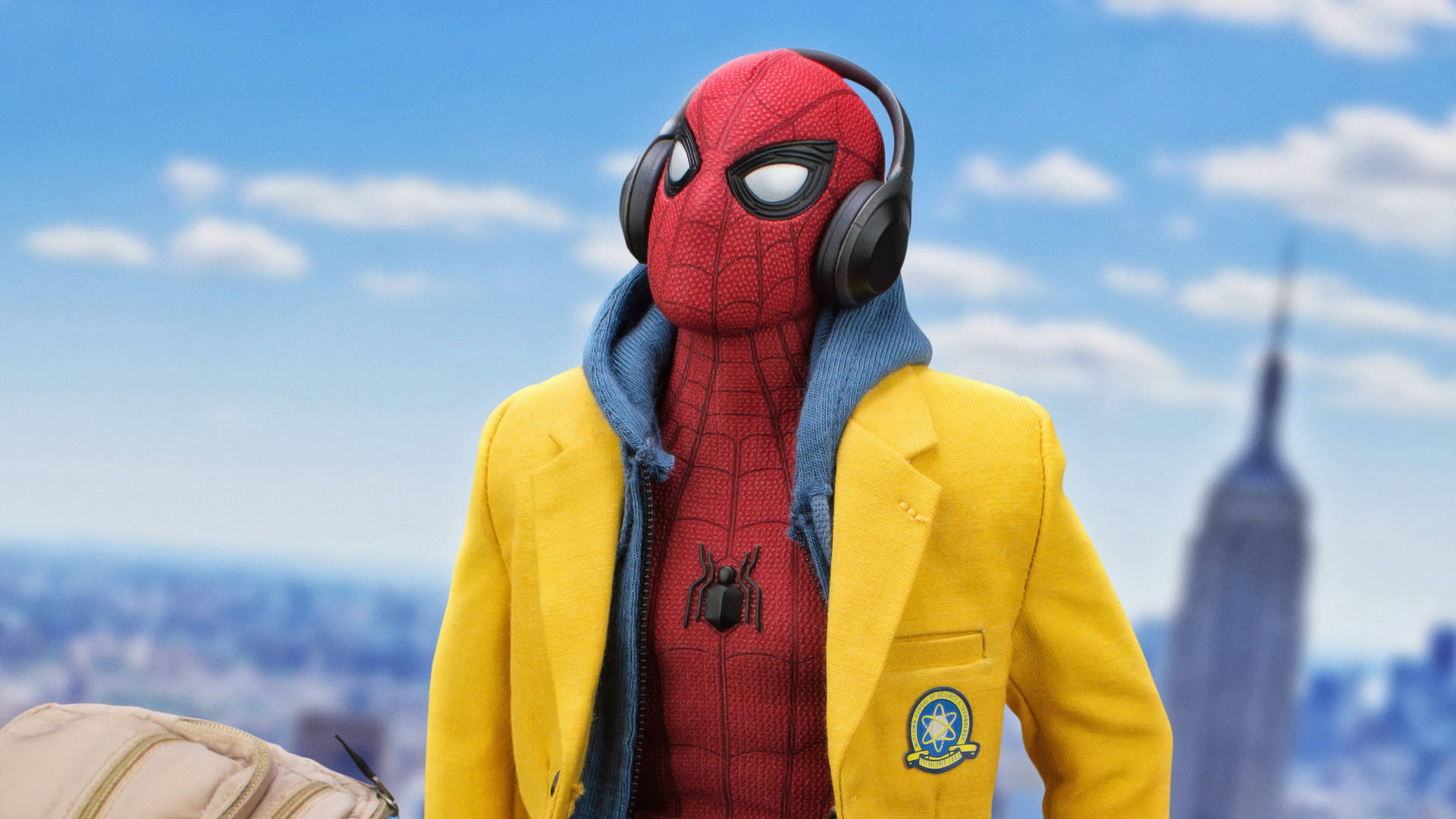 Spiderman In Yellow Jacket Background