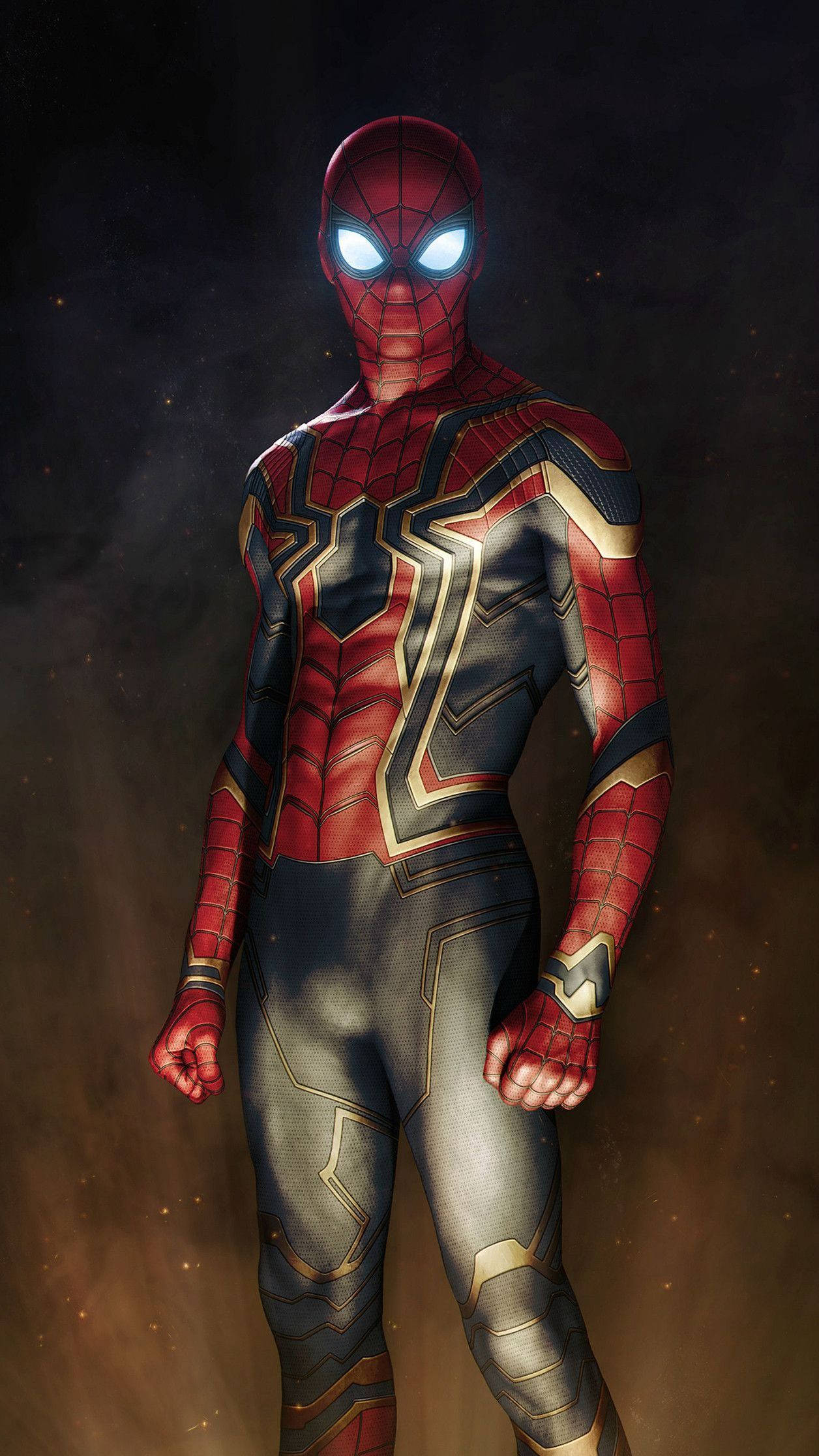 Spiderman,la Tuta Del Corpo Di Iron Spider. Sfondo