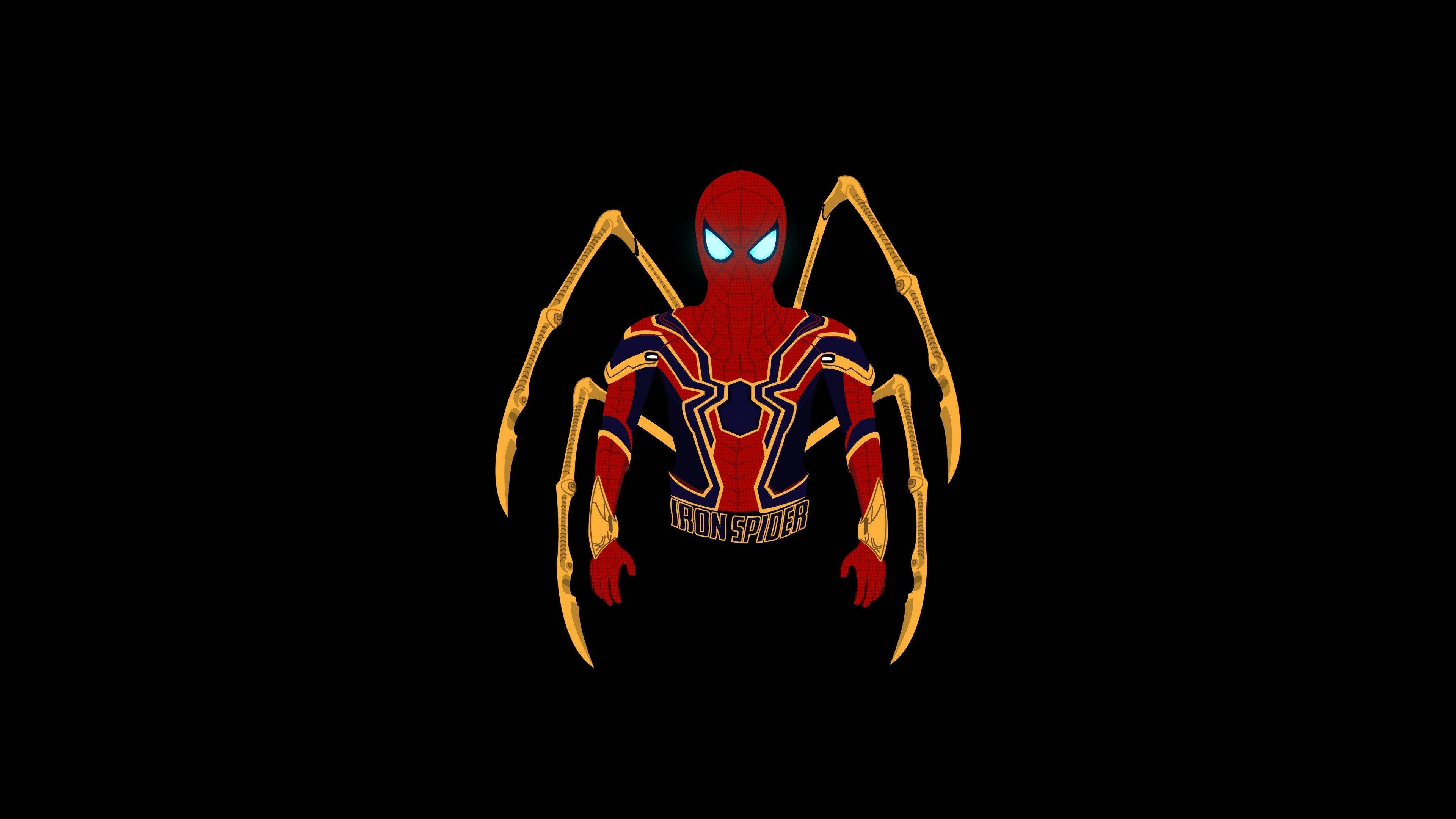 Spiderman Iron Spider Claws Half Body Wallpaper