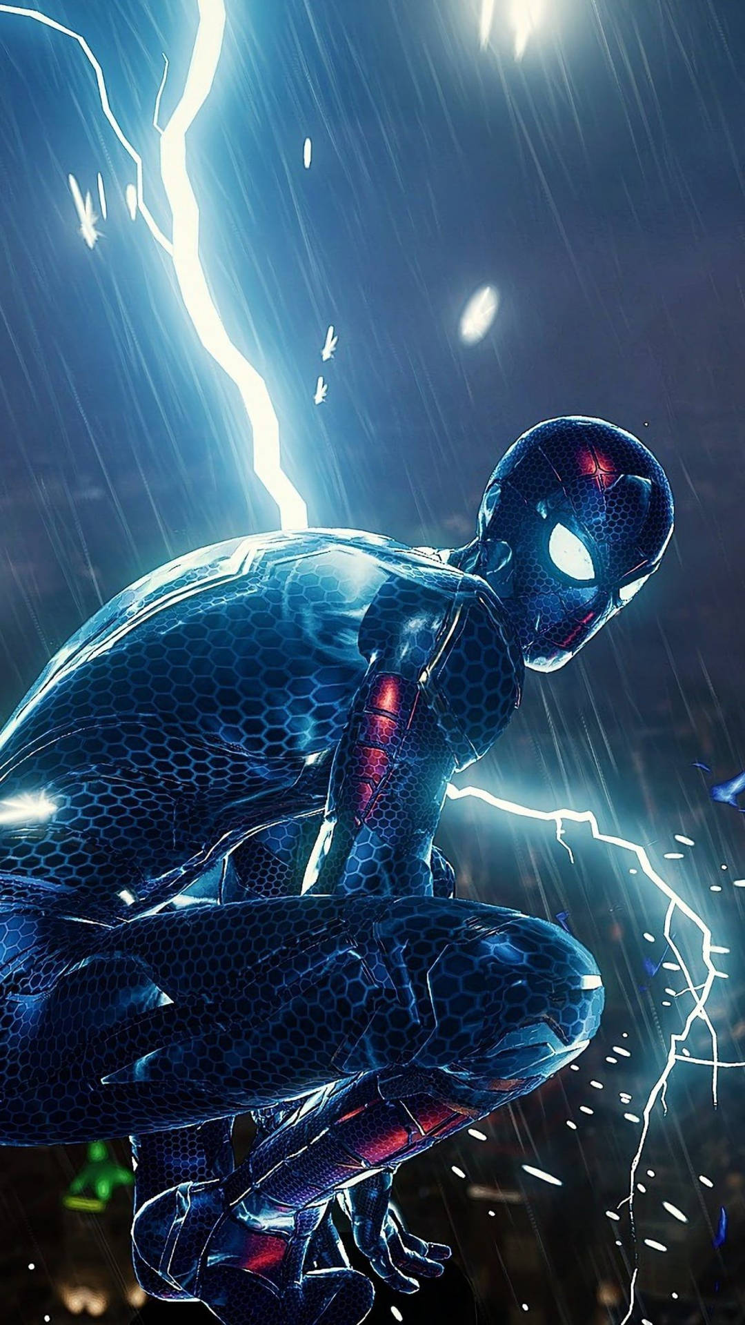 Spiderman Metal Black Suit Background
