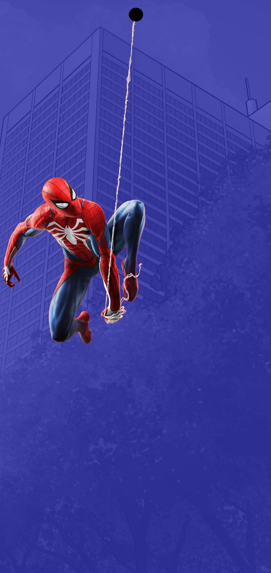 Spiderman Middle Punch Hole Background