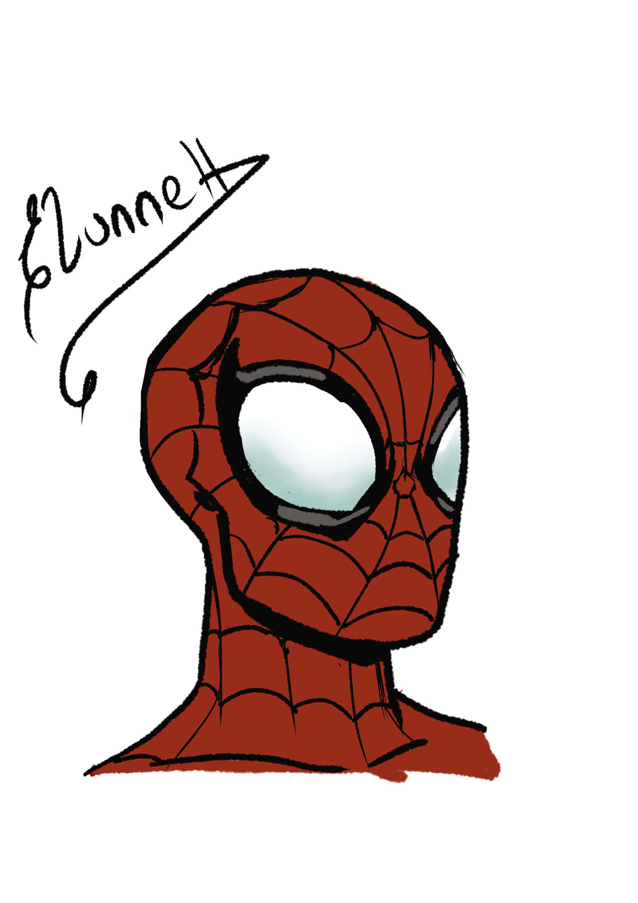 Spiderman PFP Head Drawing Wallpaper