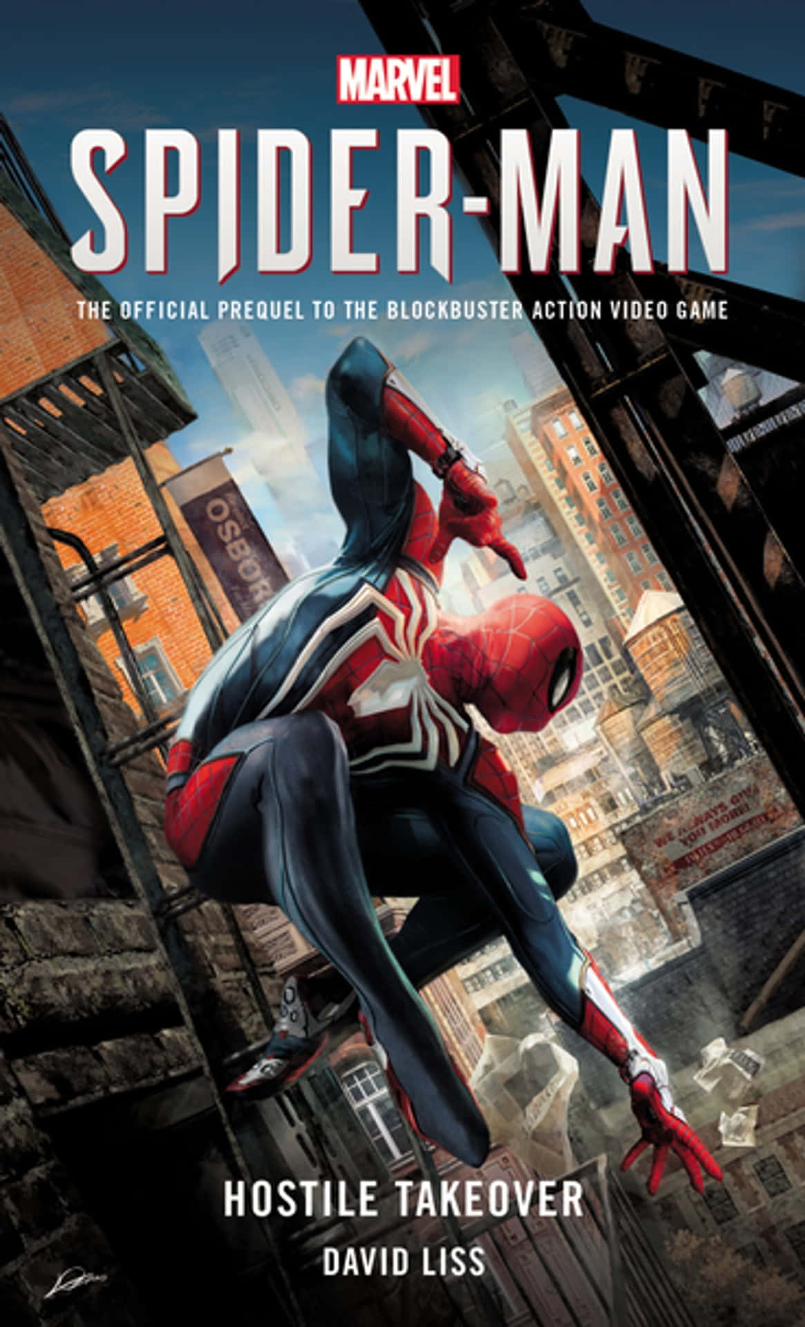 Spiderman,schwingend Durch Die Straßen Von New York