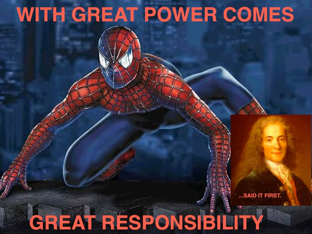 Citation De Pouvoir Et Responsabilité De Spider-man Fond d'écran