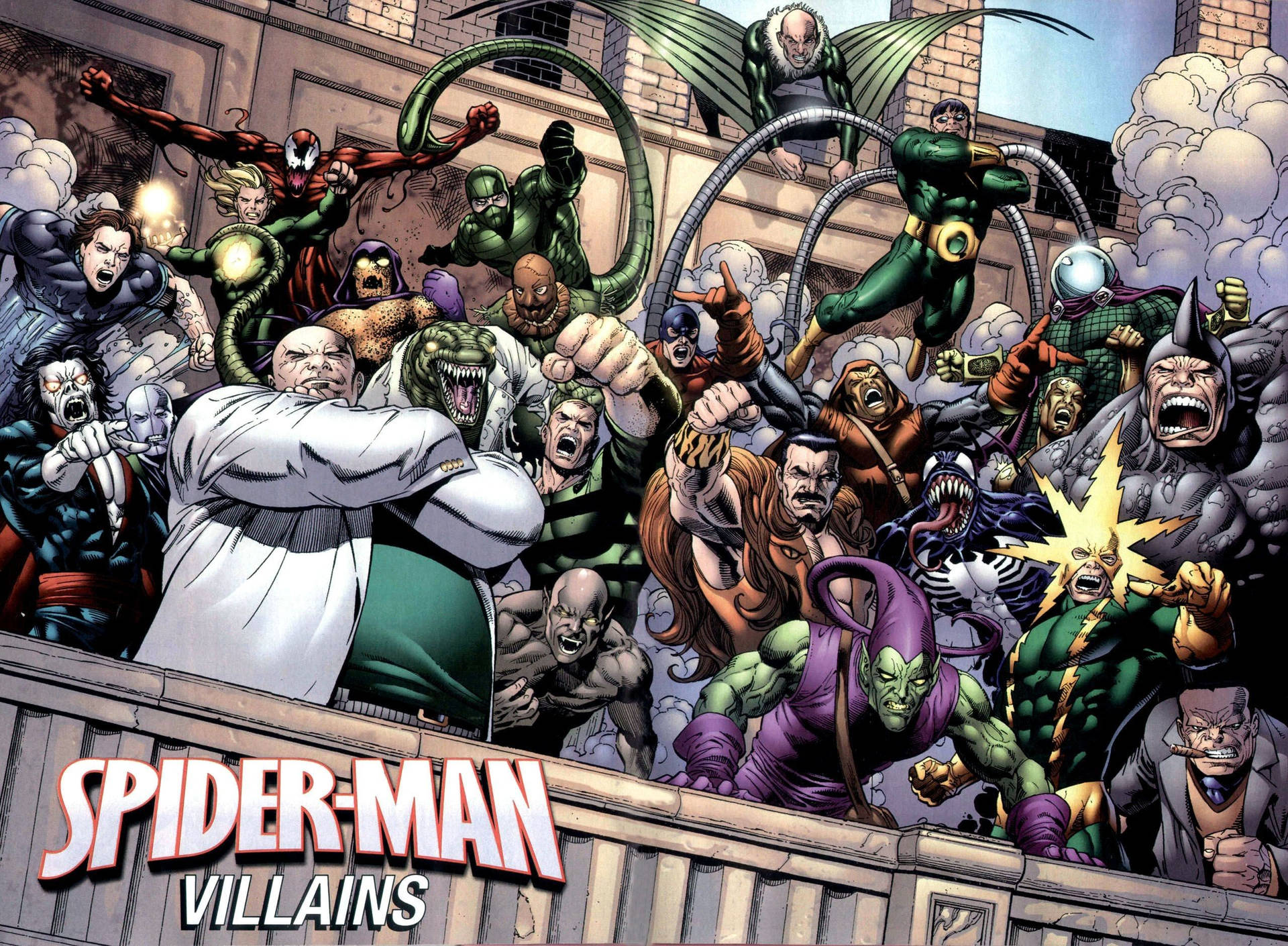 Spiderman's Marvel Villains Wallpaper