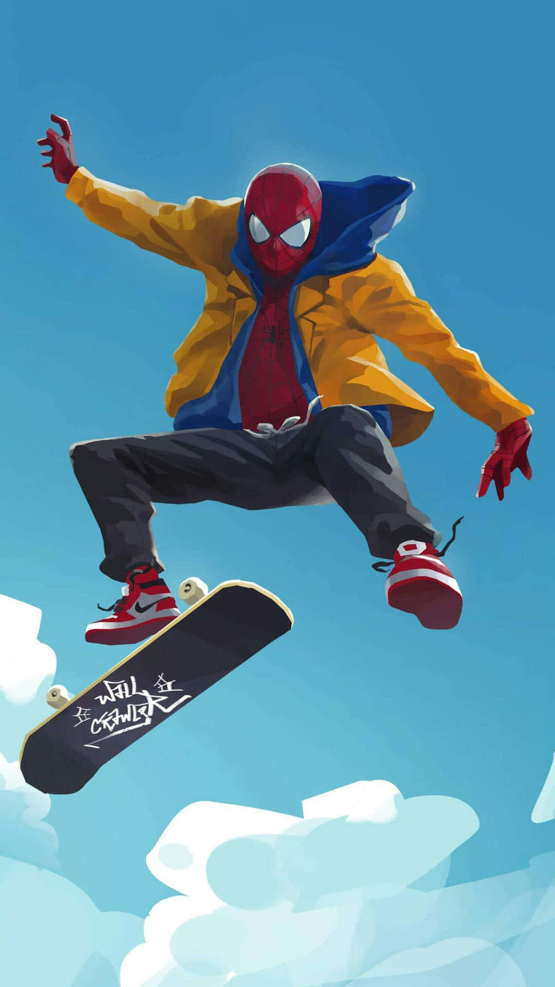 Spiderman Skateboard Trick Aesthetic Wallpaper